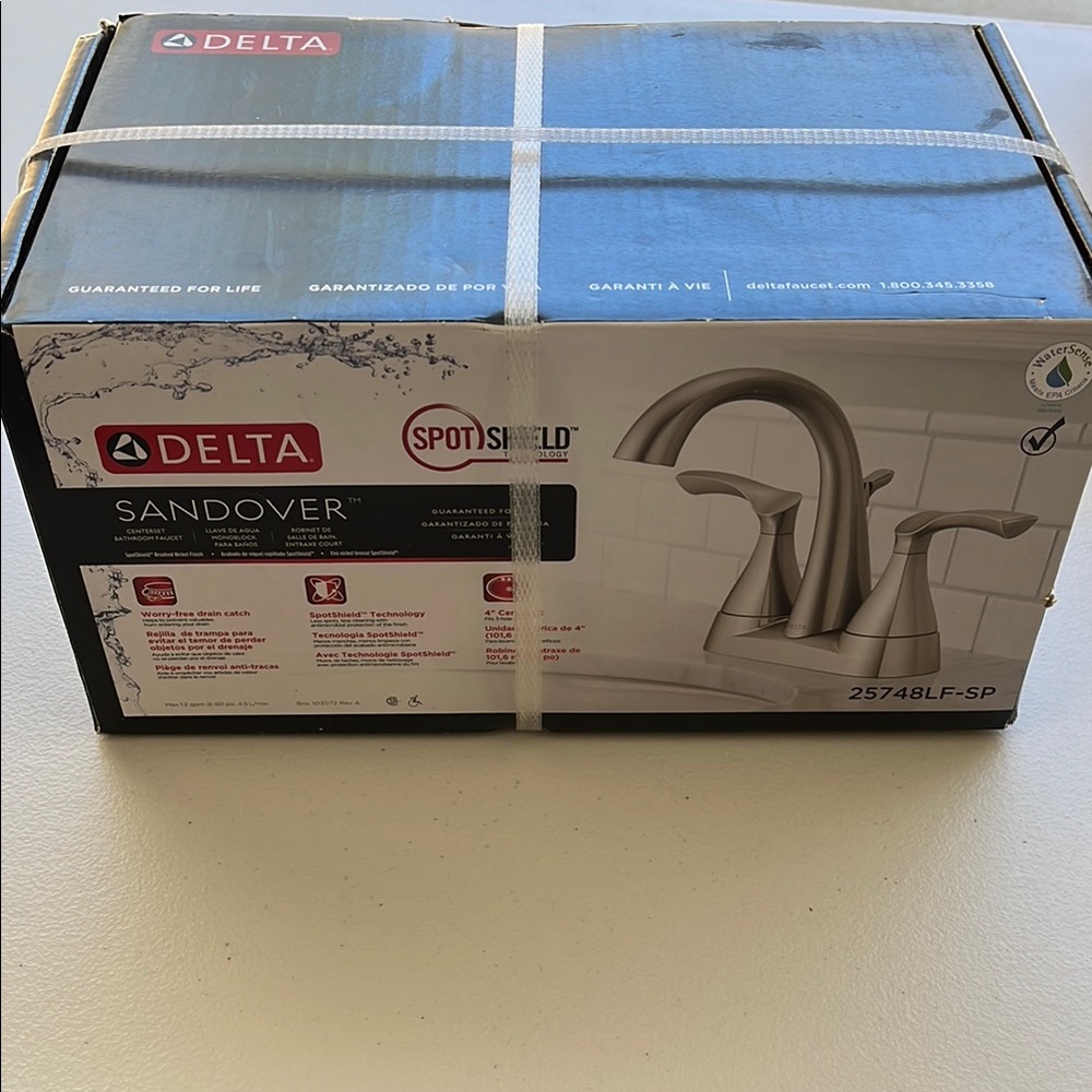 Delta Sandover SpotShield Faucet - Brushed Nickel Finish